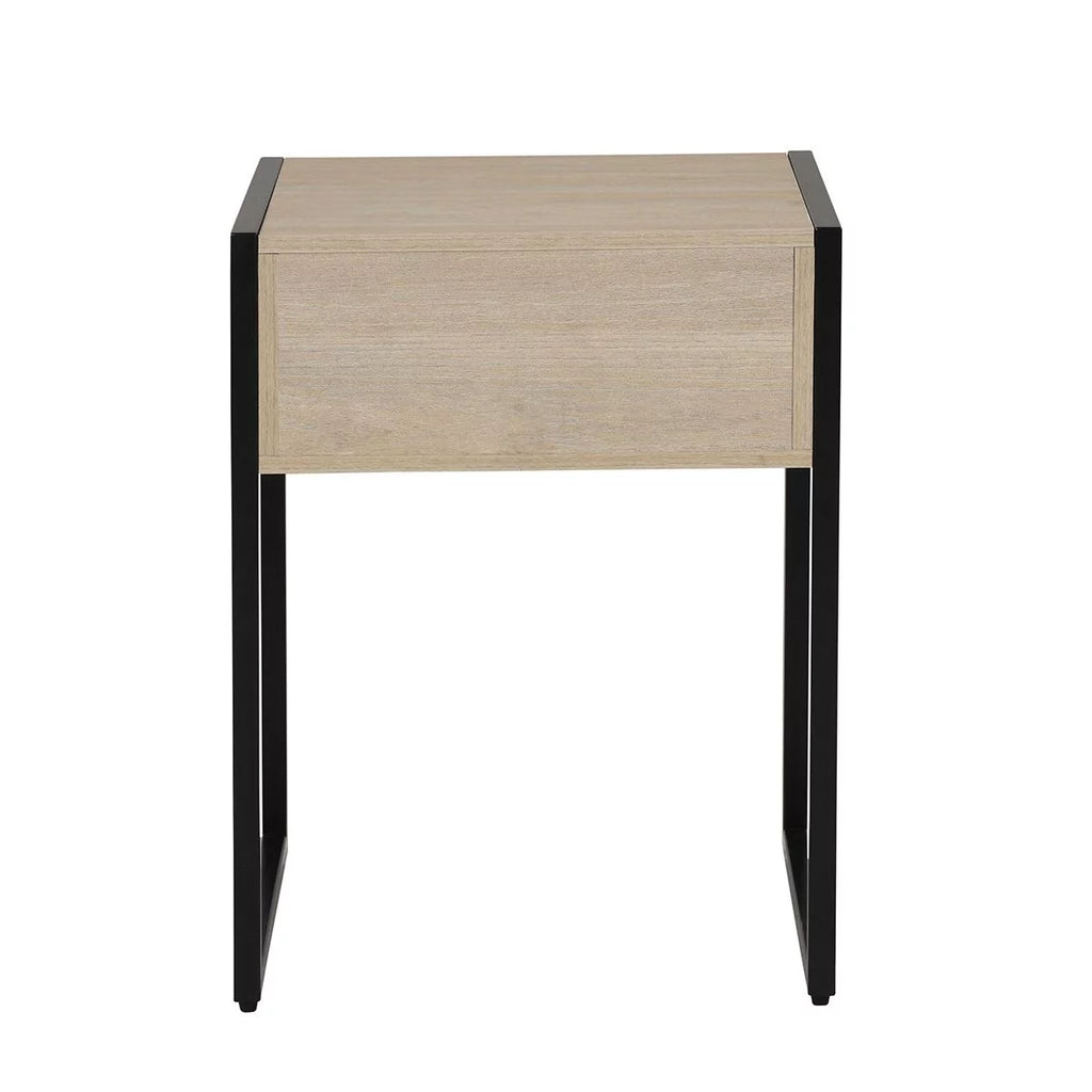 Beige Oak 1 Drawer Nightstand R3453