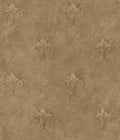 Brown Ogee Wallpaper C858