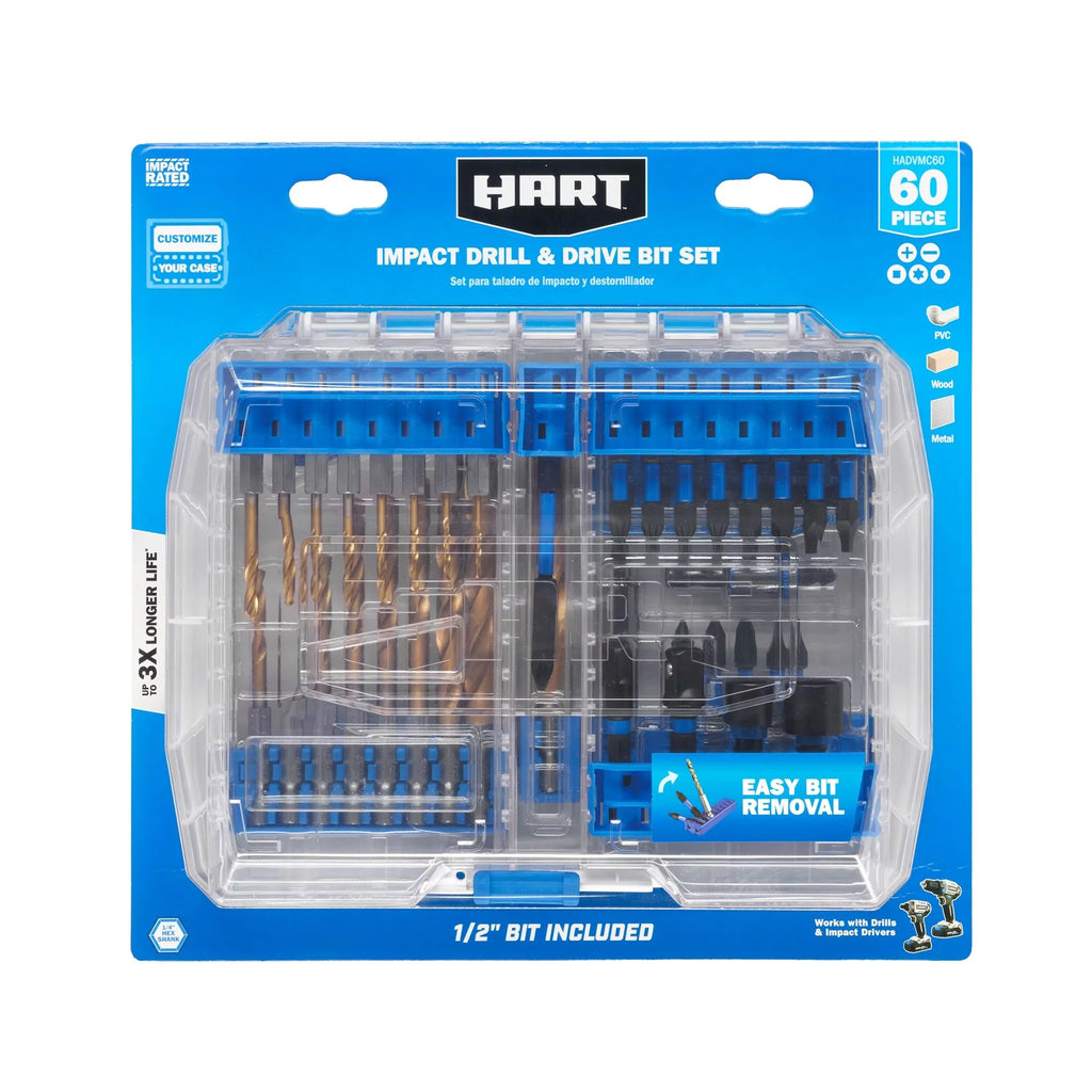 60-Piece Impact Drill & Drive Bit Set with Modular Case A3270