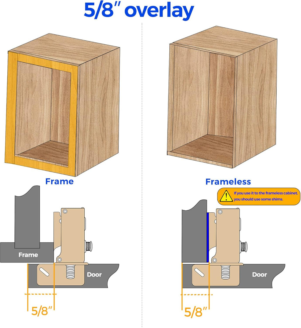 60 Pack Soft Close Concealed Cabinet Hinges W4890
