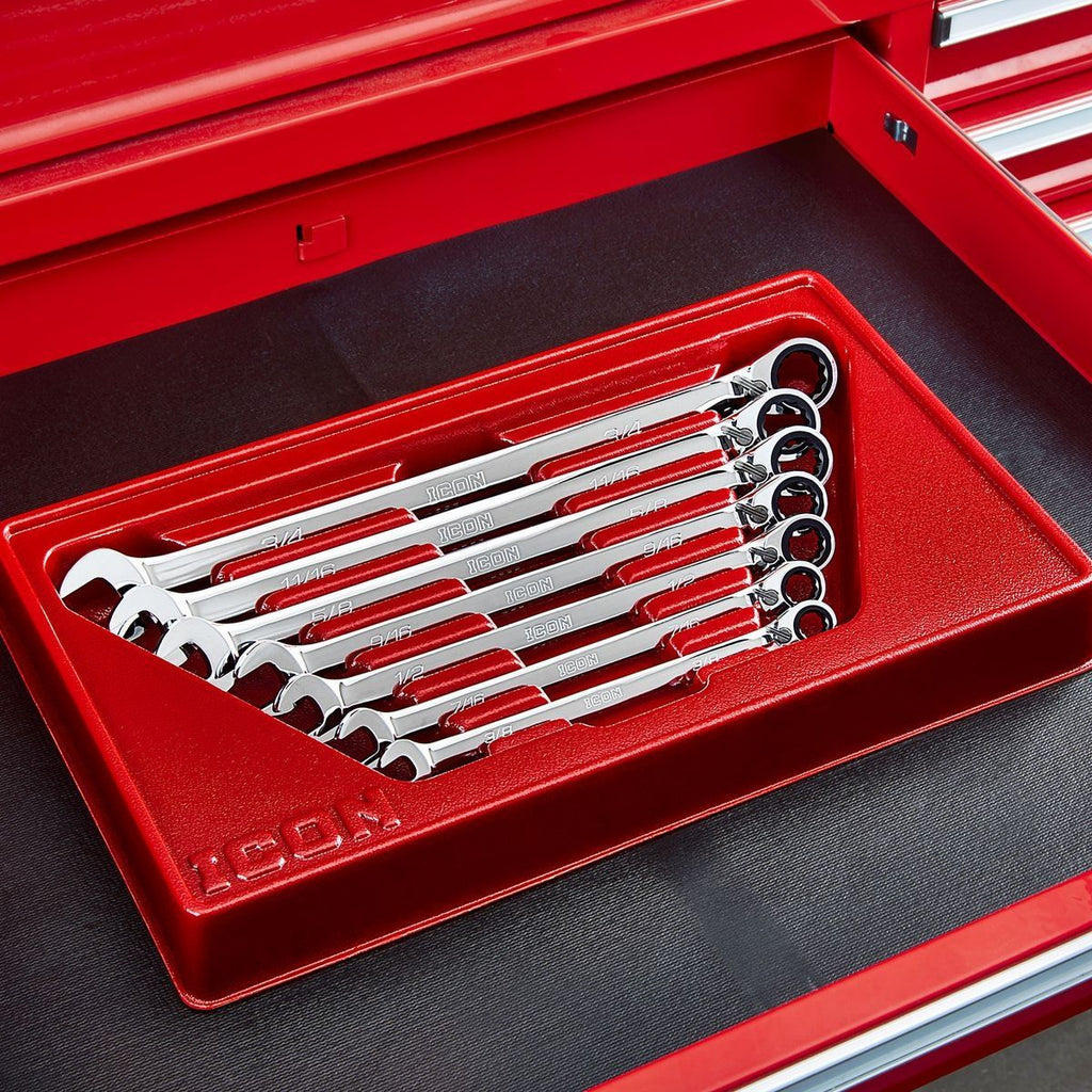 SAE Ratcheting Combination Wrench Set, 7-Piece T7509