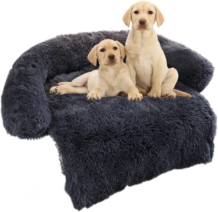Fluffy Plush Dog Bed with Removable Washable Cover Y717