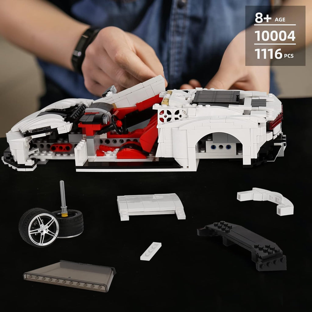 Racing Car Building Block Set 1116 Pieces Pack of 2 W500