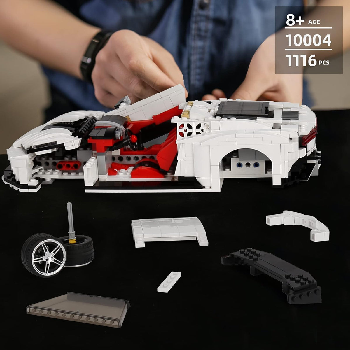 Racing Car Building Block Set 1116 Pieces Pack of 2 W500