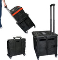 Foldable Utility Cart with Wheels Black Q41285