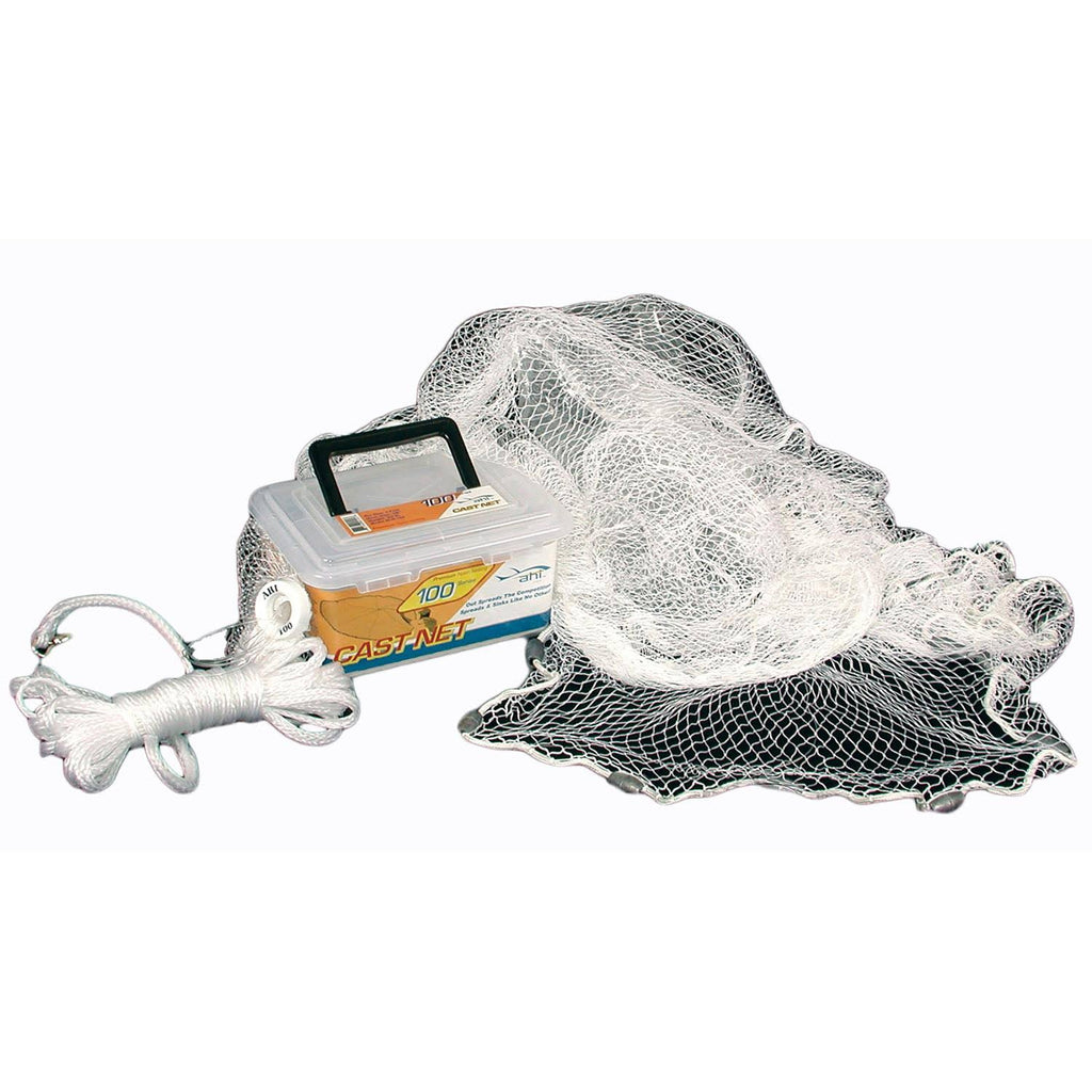White Nylon Cast Net 4 ft 3/8x22 Mesh G4289