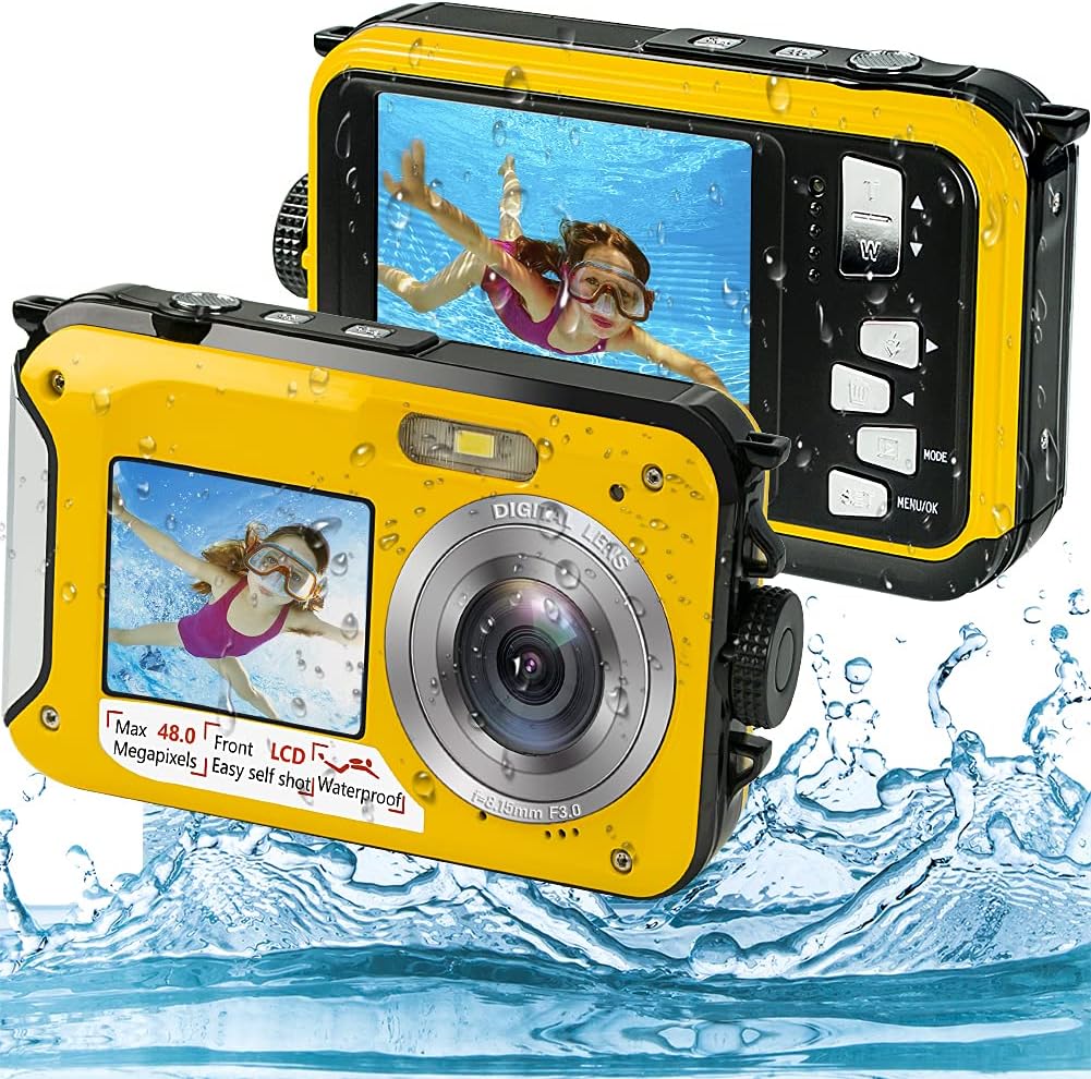 Waterproof 2.7K 48MP Digital Camera with Dual Screen V5499