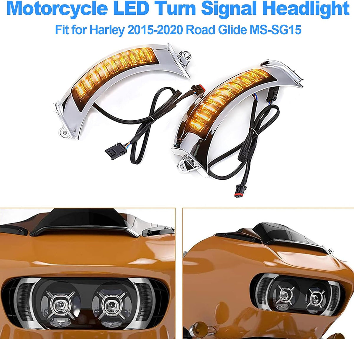 LED Motorcycle Turn Signal Light Black M4092