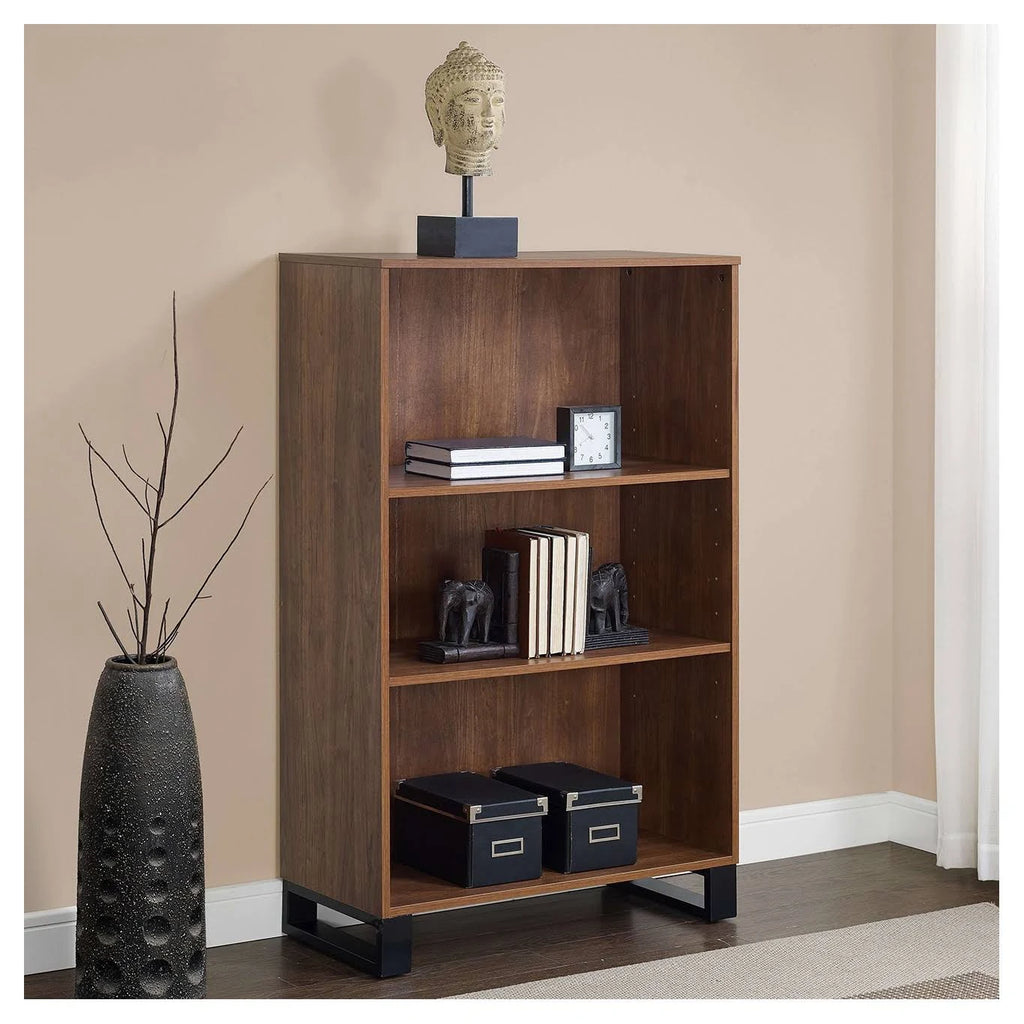 3 Shelf Bookcase Light Walnut F186479