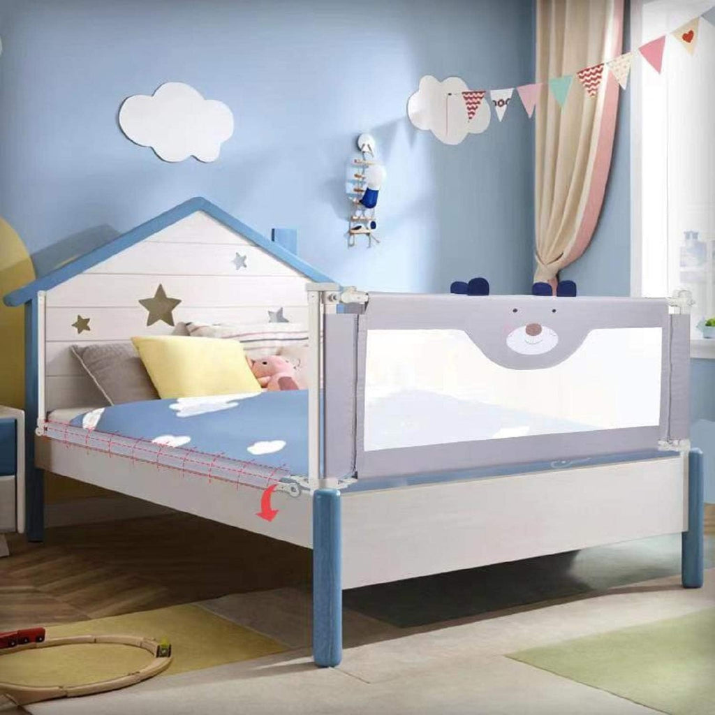 Extra Tall Collapsible Double Lock Bed Rails for Toddlers Queen Size Y766051