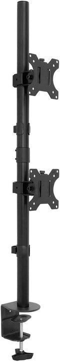 Vertical Dual Monitor Mount, Stacked Desk Stand, Fits 19-32 Inches, VESA 75 100 V731631