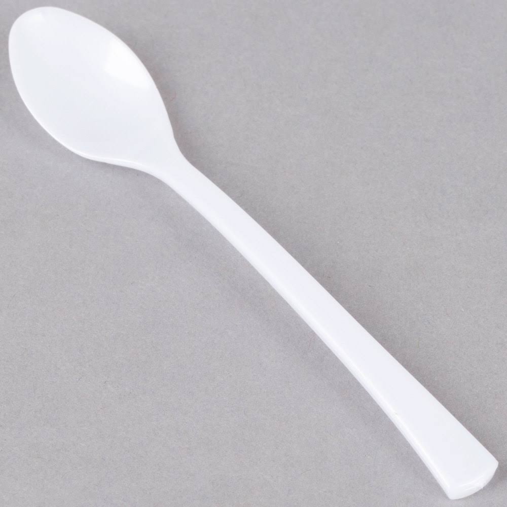 White Plastic Tasting Spoon H496478