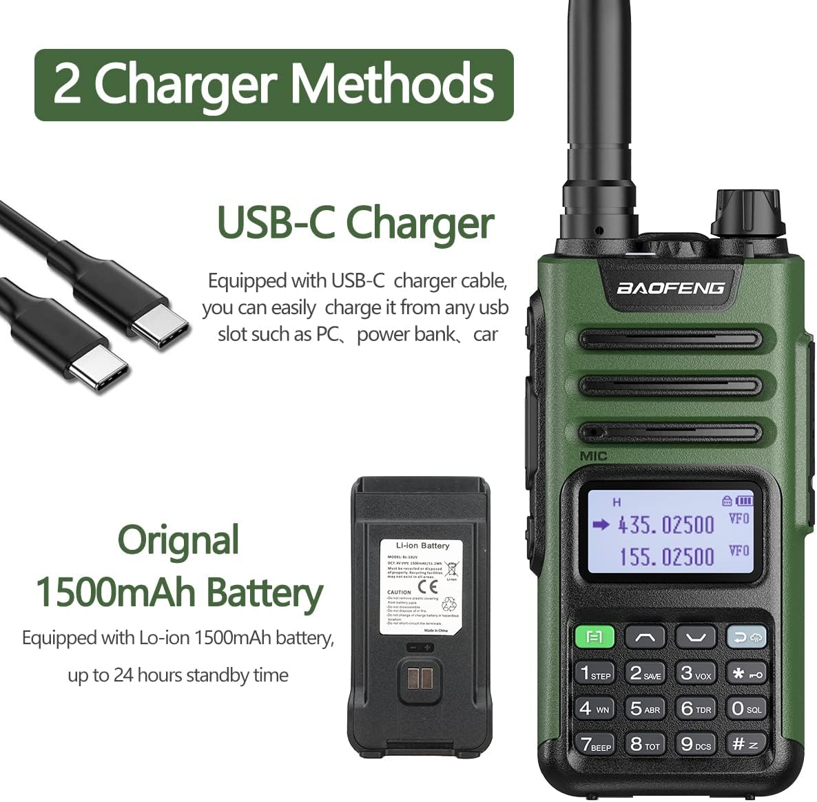 GMRS Long Range Rechargeable Two Way Radio Full Kits J7040