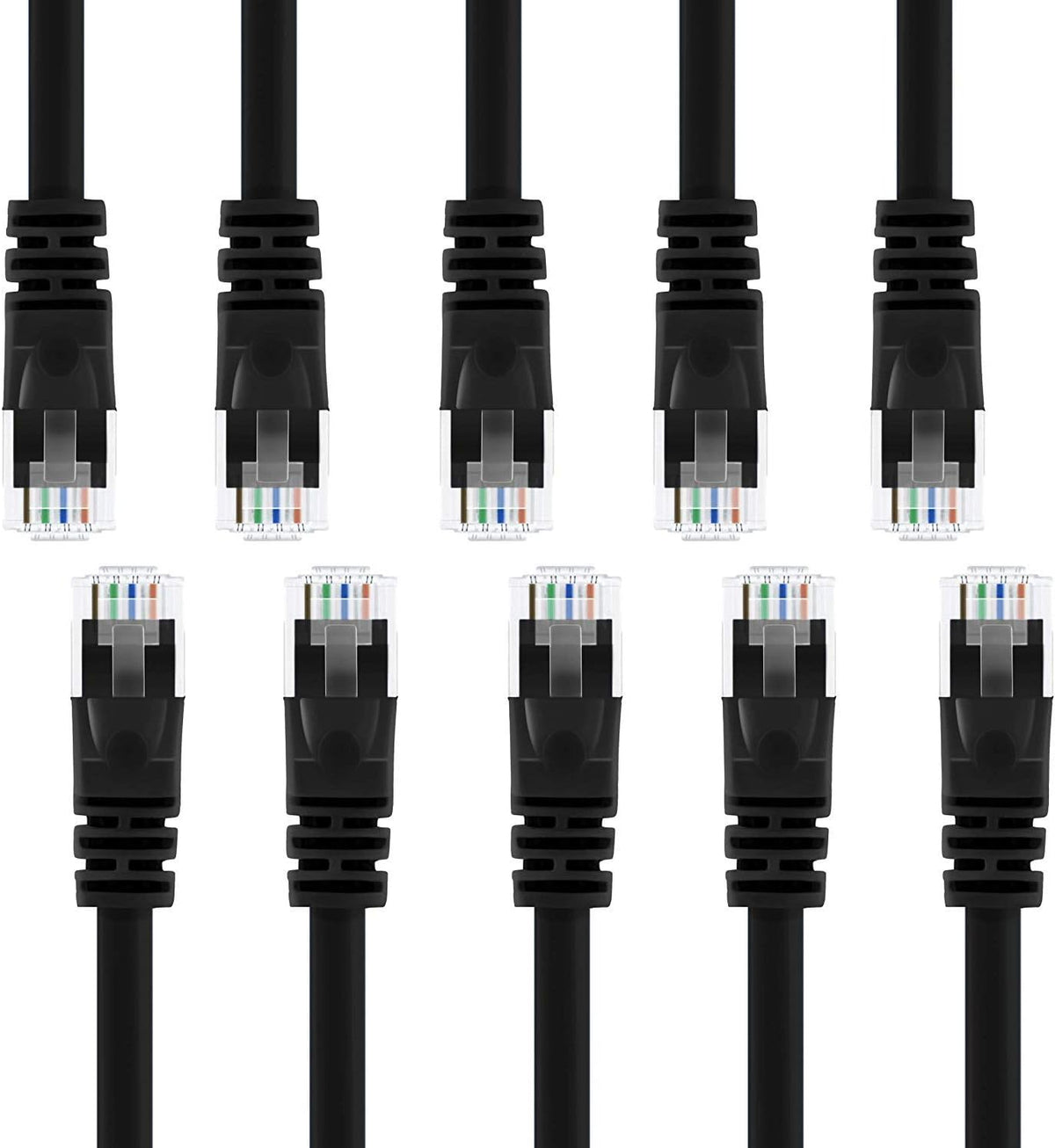 Cat5e Ethernet Patch Cable 7 Feet Black N7411