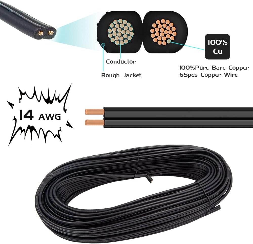 12-Gauge 2-Conductor 100 Feet Low Voltage Landscape Lighting Wire H54763