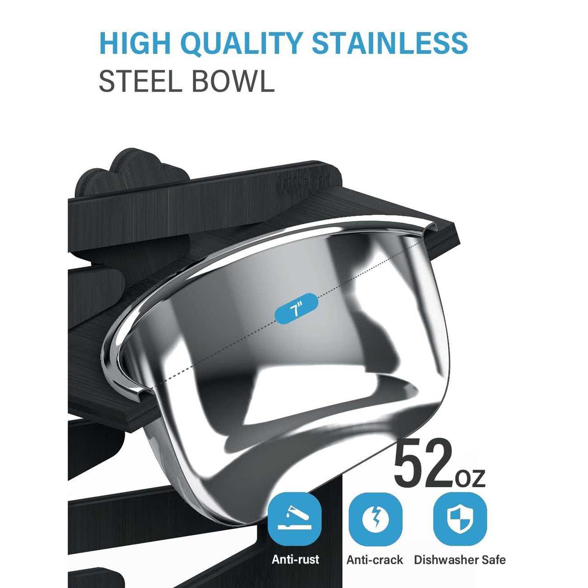 Adjustable Raised Dog Bowls with Stand P931