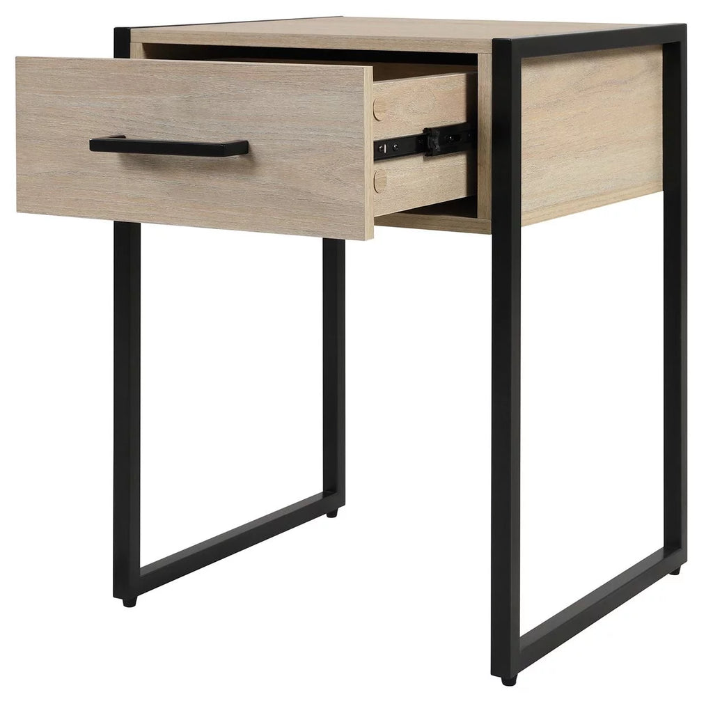 Beige Oak 1 Drawer Nightstand R3453