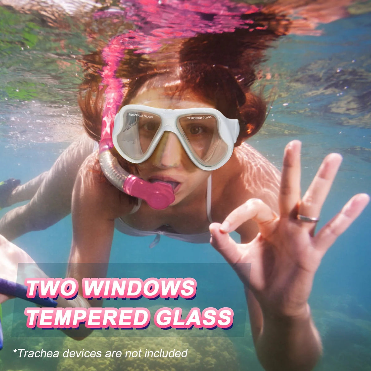 Swimming Goggles Diving Mask with Tempered Glasses B17383