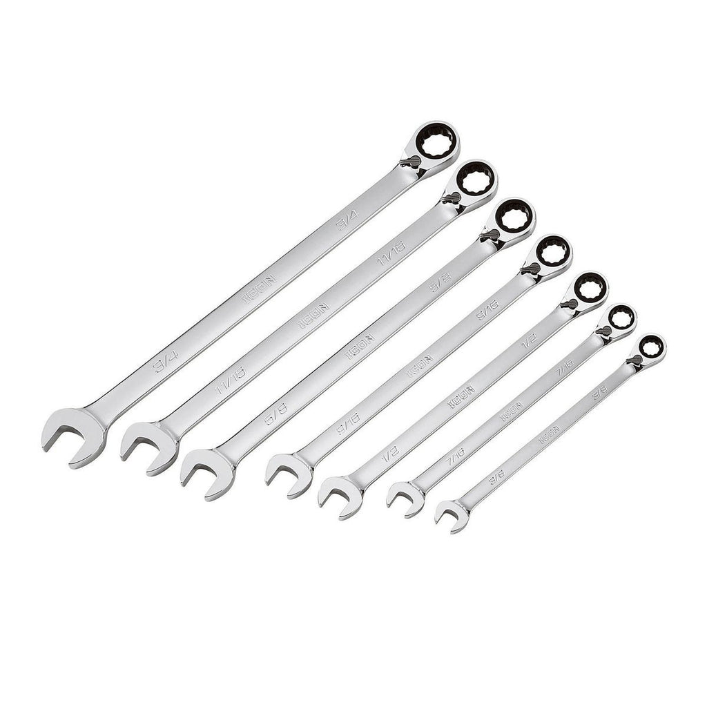 SAE Ratcheting Combination Wrench Set, 7-Piece T7509