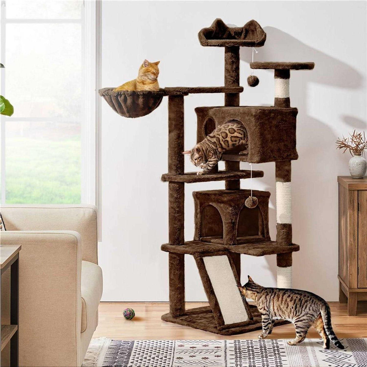Plush Cat Tree & Condo Q93559