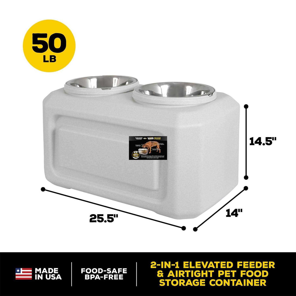 Elevated Dog Feeder with Storage C640272