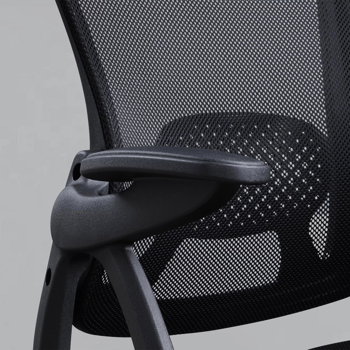 Black Fabric Ergonomic Office Chair with Adjustable Headrest M6578