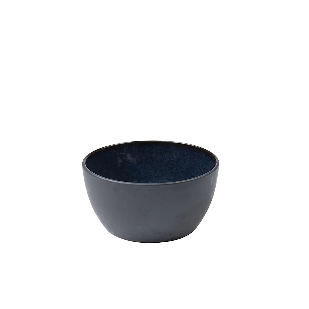 Stoneware Bowl 14cm Black Dark Blue B319