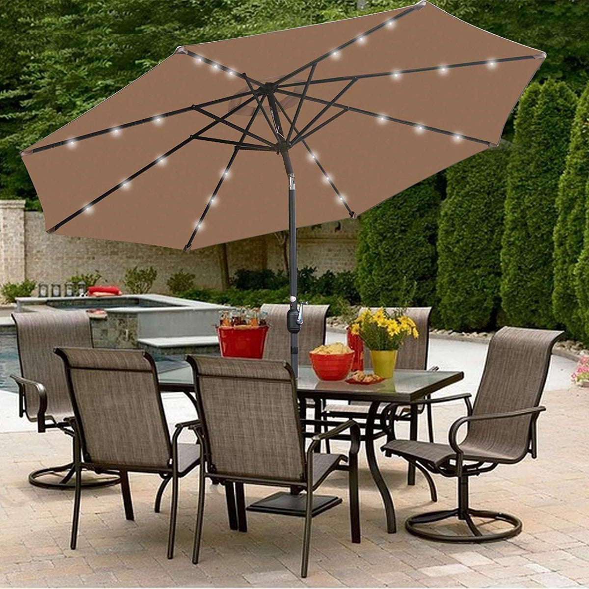 10 ft Patio Umbrella with Crank Lift System L809