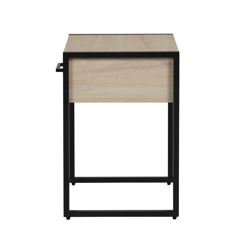 Beige Oak 1 Drawer Nightstand R3453