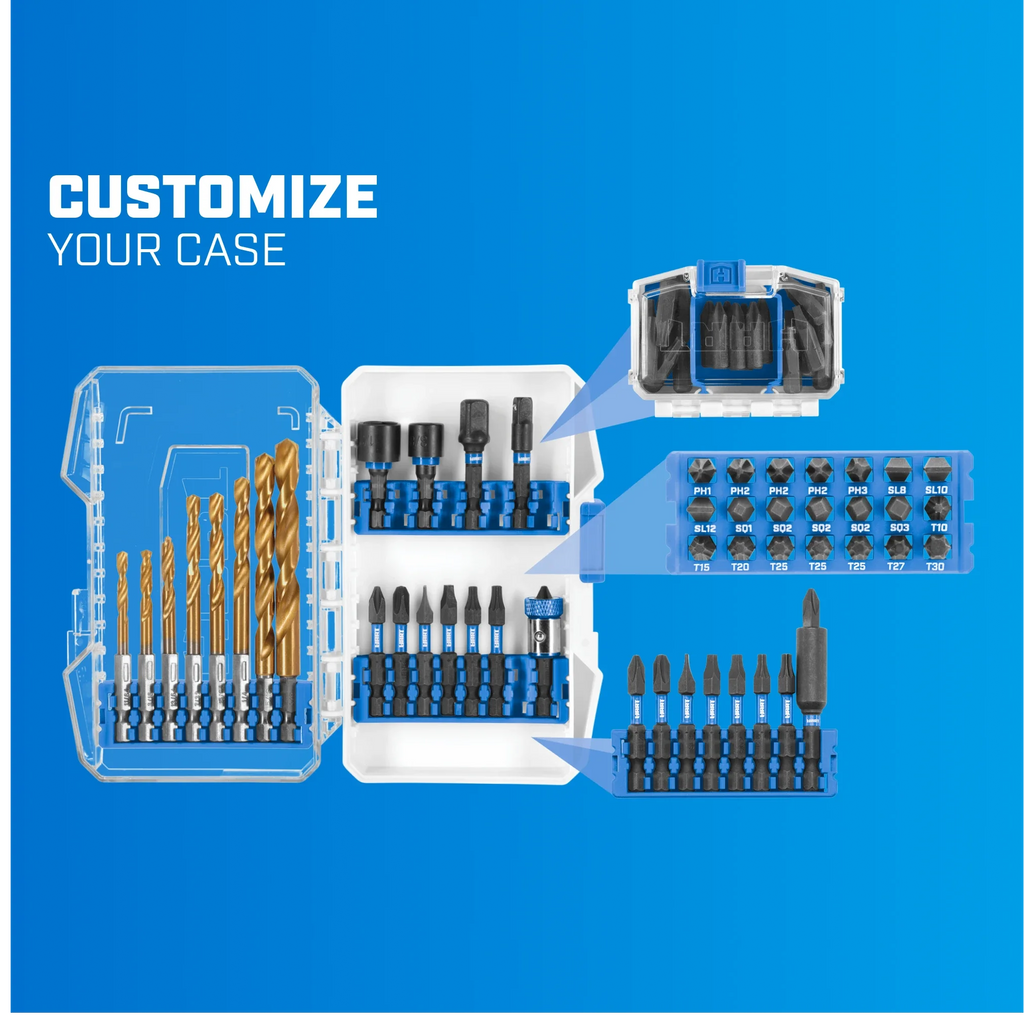 60-Piece Impact Drill & Drive Bit Set with Modular Case A3270