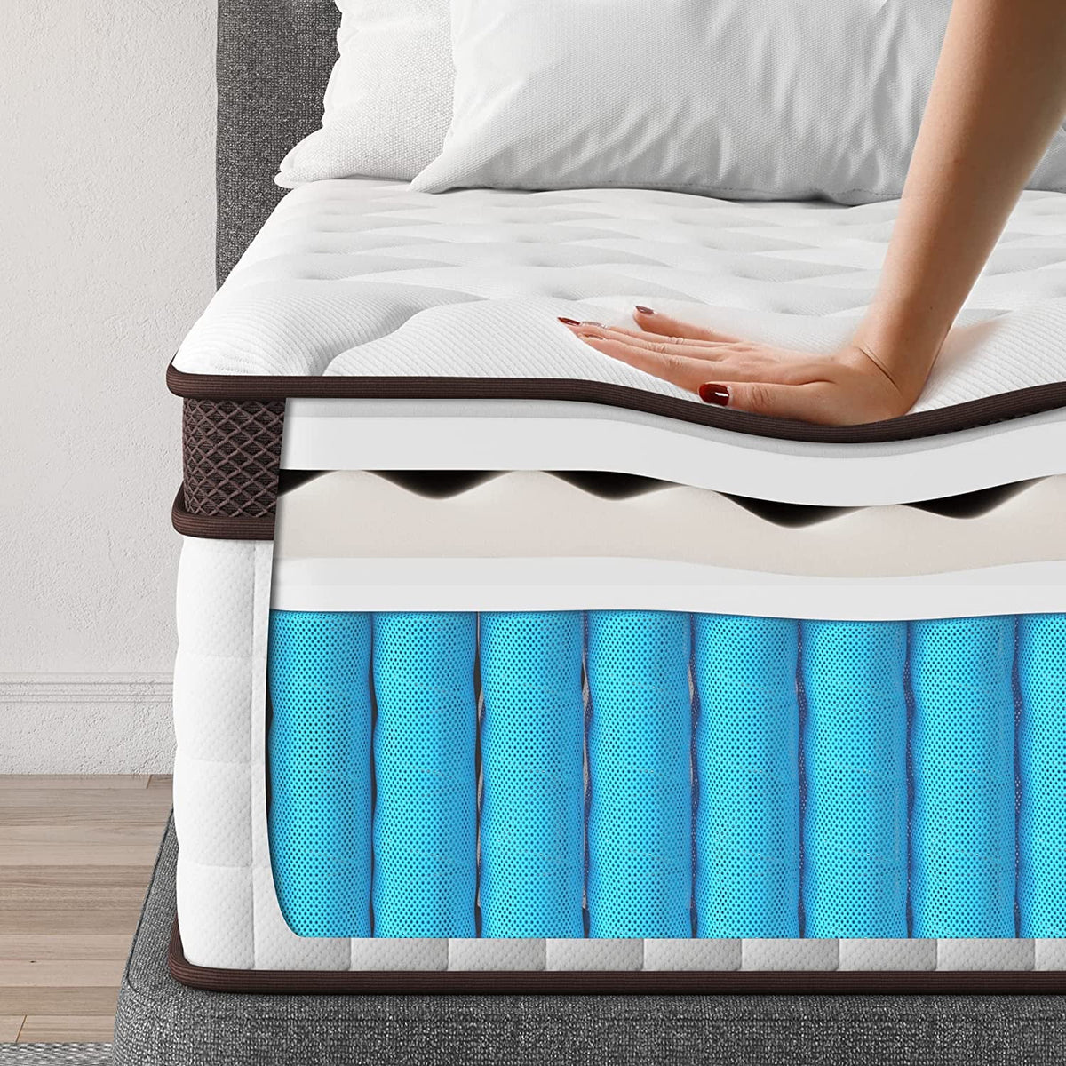 10 Inch Memory Foam Hybrid Full Mattress Y360