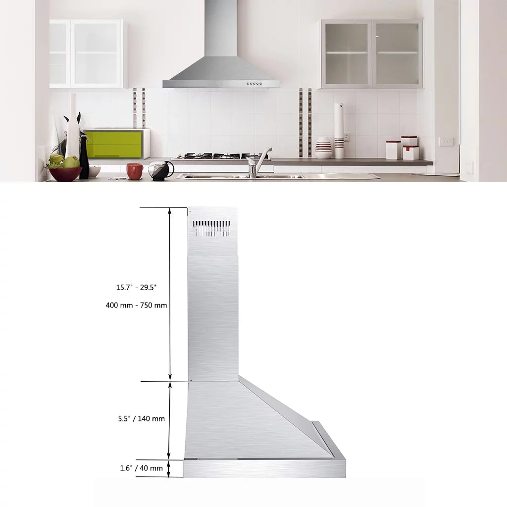 30 inch Stainless Steel Wall Mount Range Hood V982192