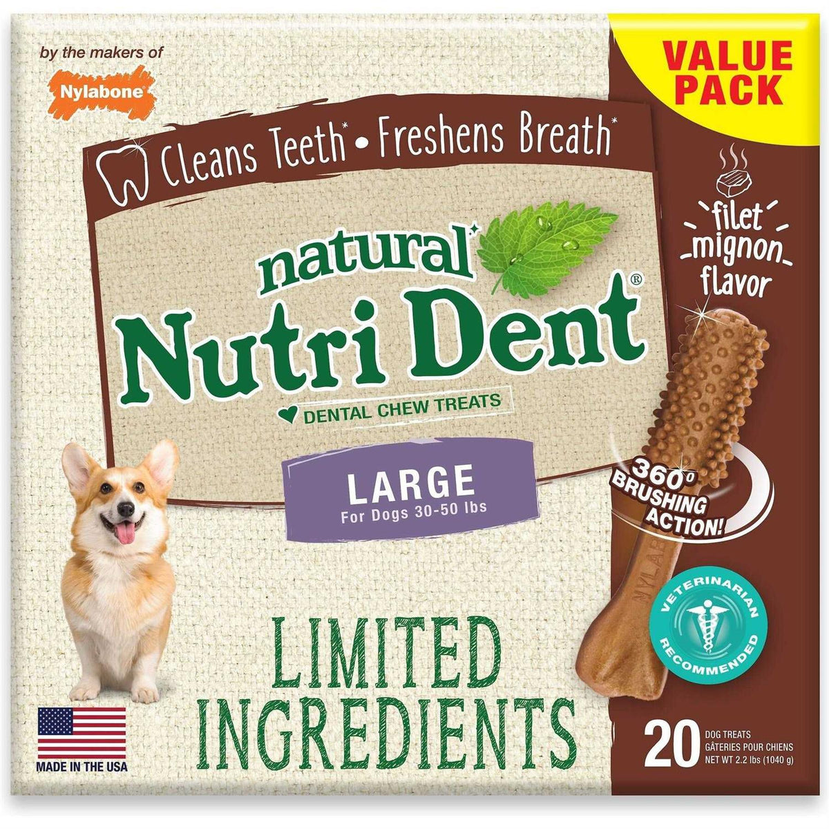 Nutri Dent Dental Chews Filet Mignon T858551