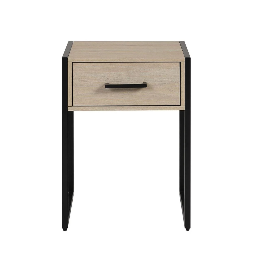 Beige Oak 1 Drawer Nightstand R3453
