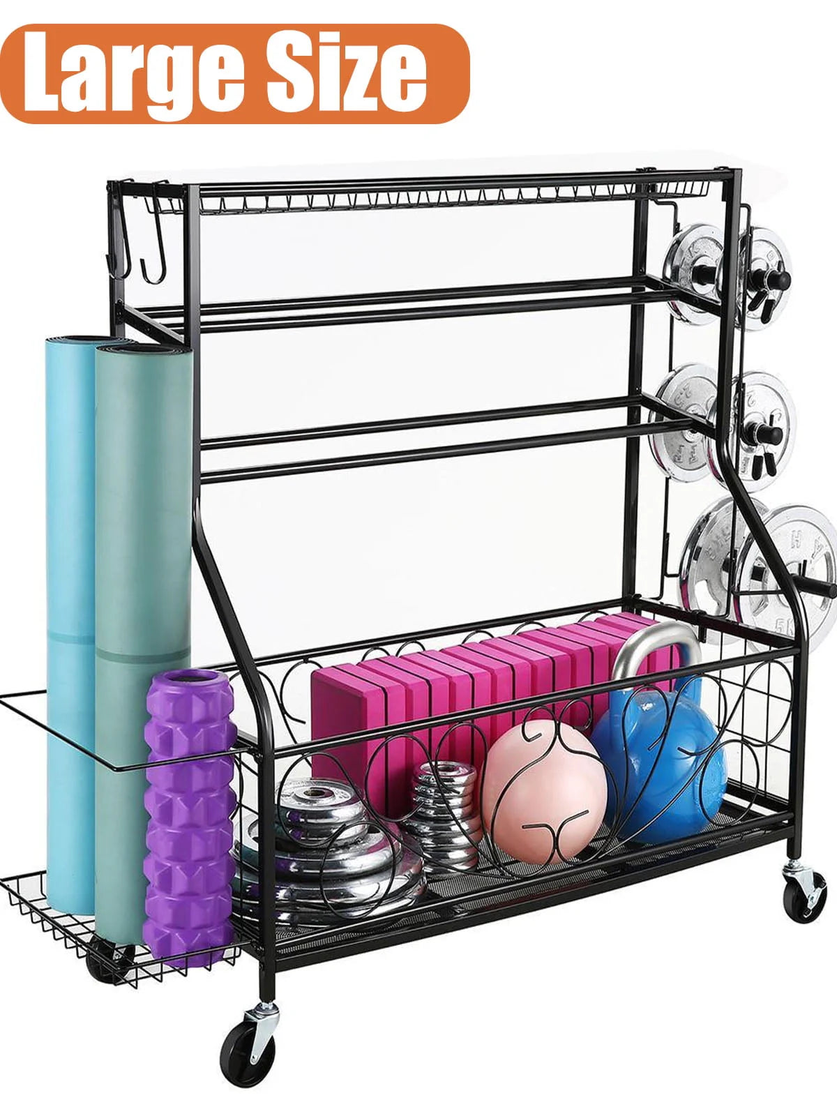 Black Dumbbell Rack Storage Shelves U559