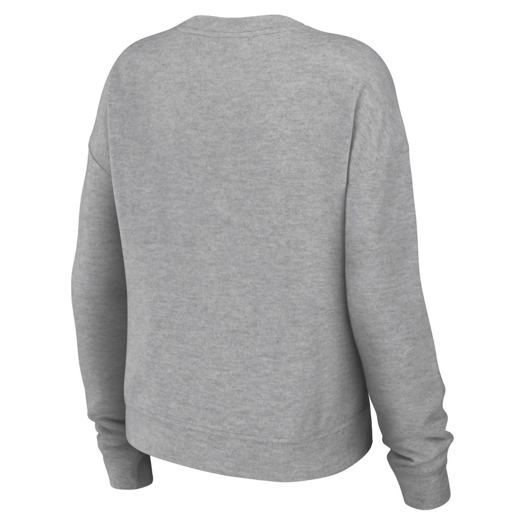 Heather Gray Knit Long Sleeve Tri-Blend T-Shirt & Pants Sleep Set U390335