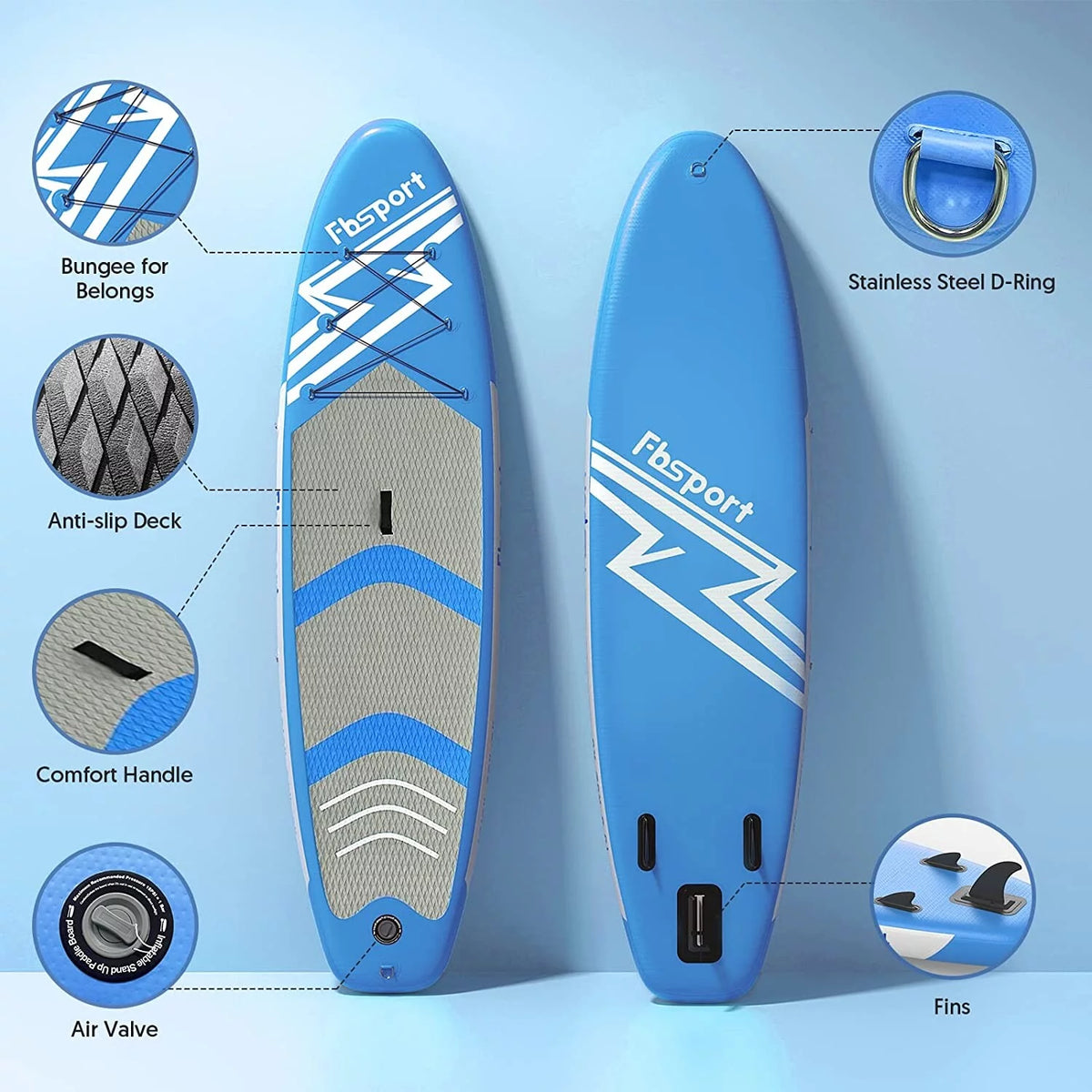 Mint Green Inflatable Paddle Board B526