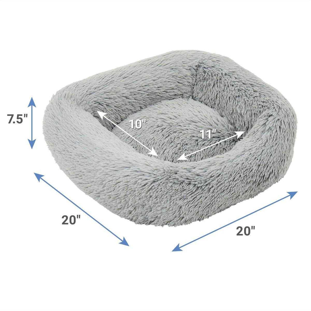 Orthopedic Rectangular Bolster Cat Dog Bed with Removable Cover L2258