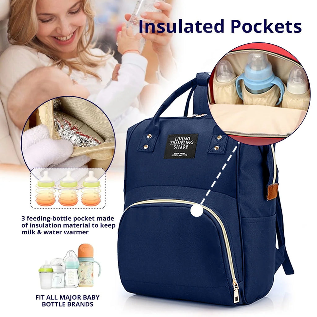 Waterproof Large Capacity Diaper Bag Backpack U8659