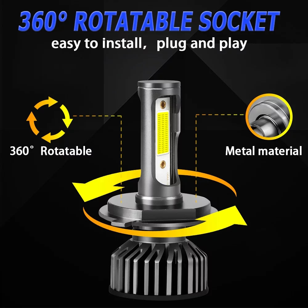 H4/9003 LED Headlight Bulbs 10000 Lumen 60W 6500K Cool White Pack of 2 G64185
