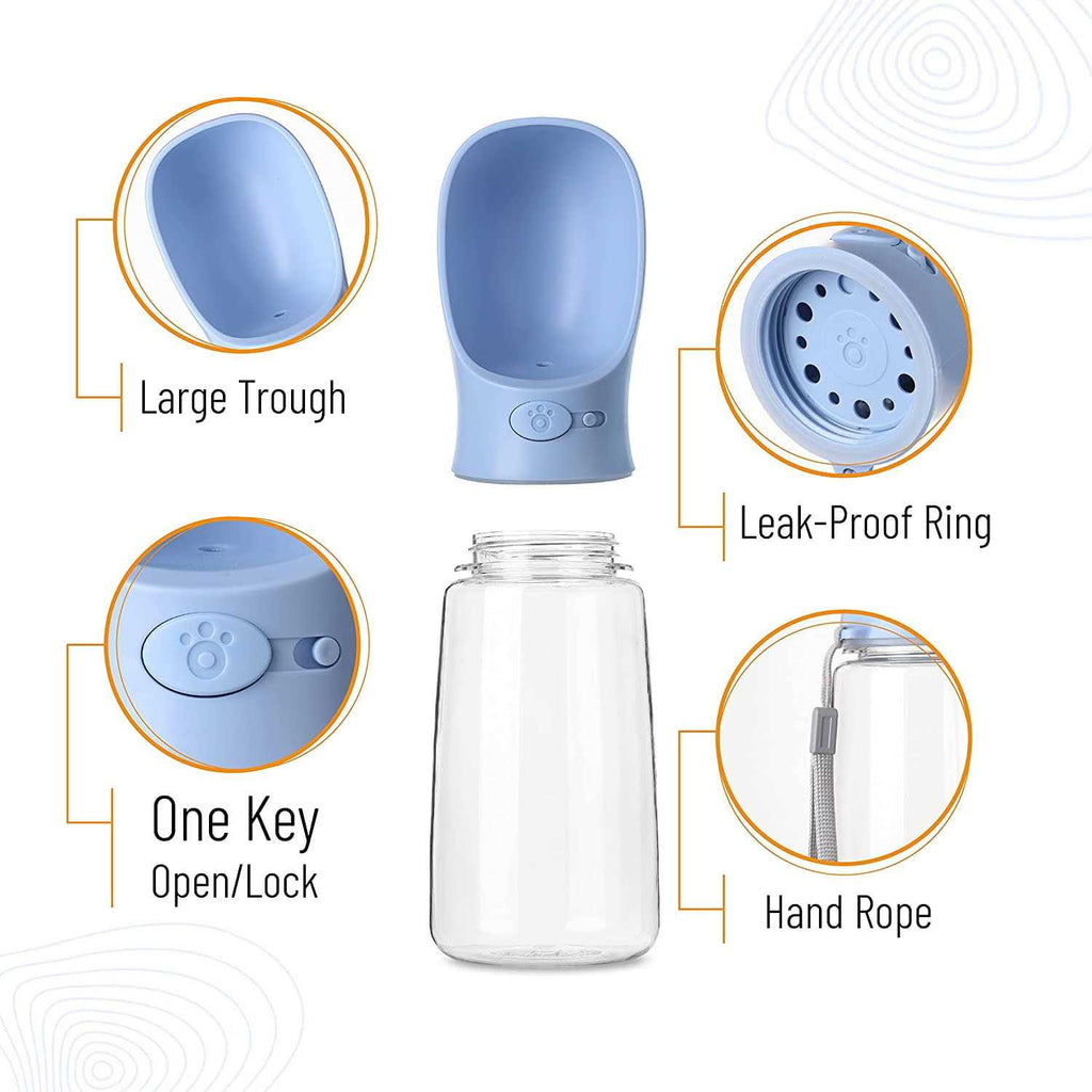 Blue 19oz Portable Dog Water Bottle U5240