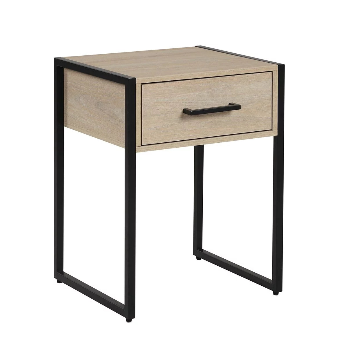Beige Oak 1 Drawer Nightstand R3453